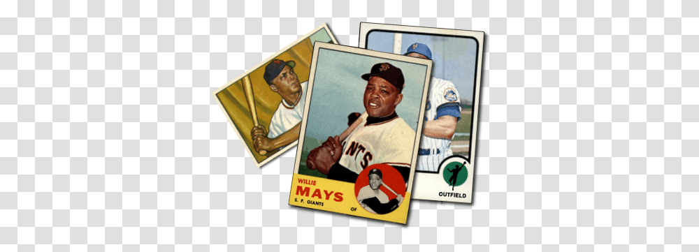 Buy Willie Mays Baseball Cards Willie Mays Rookie Card, Person, Text, People, Advertisement Transparent Png