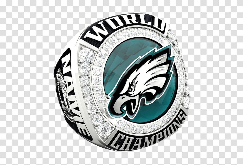 Buy Your Own Eagles Super Bowl Ring Look, Logo, Trademark, Emblem Transparent Png