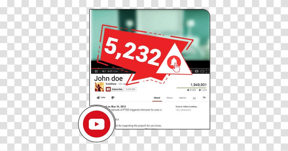 Buy Youtube Subscribers Web, Advertisement, Poster, Flyer, Paper Transparent Png