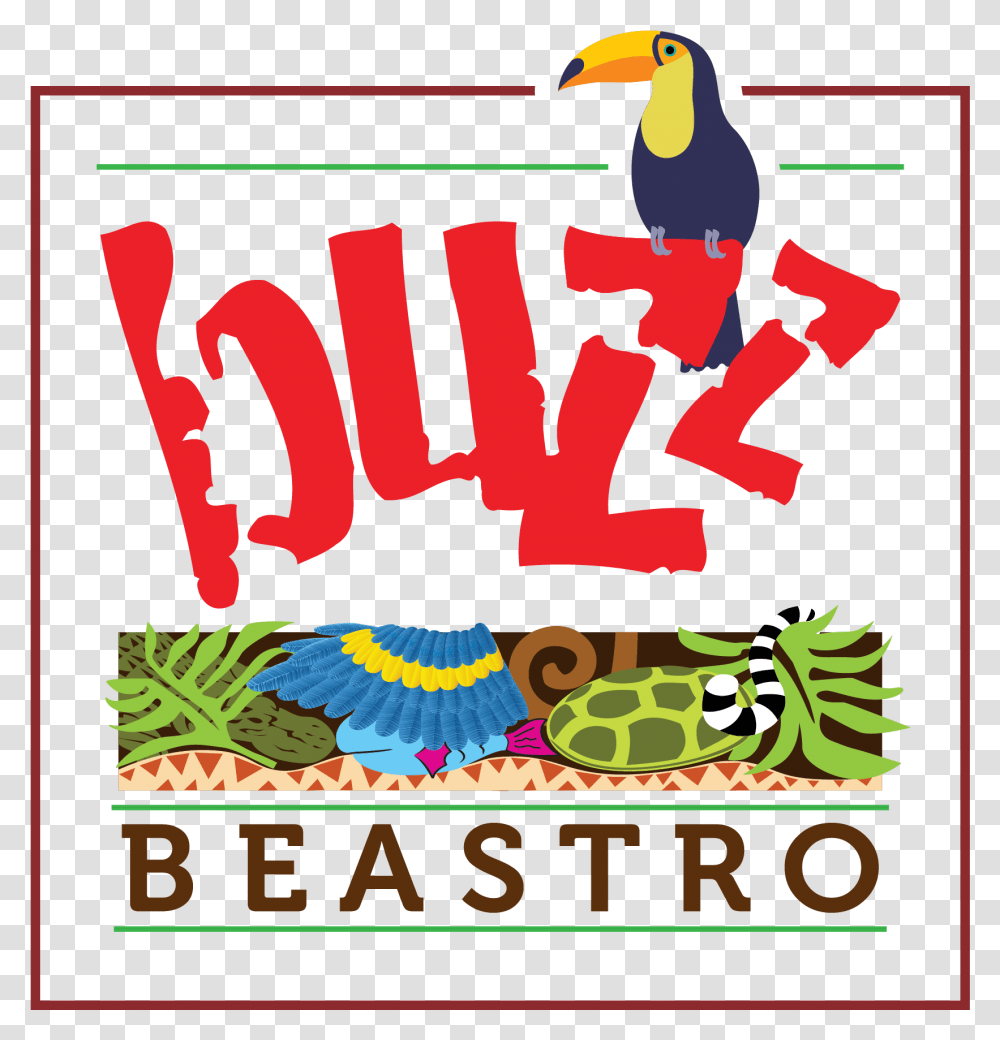 Buzz Beastro Logo Toucan, Poster, Advertisement, Bird Transparent Png