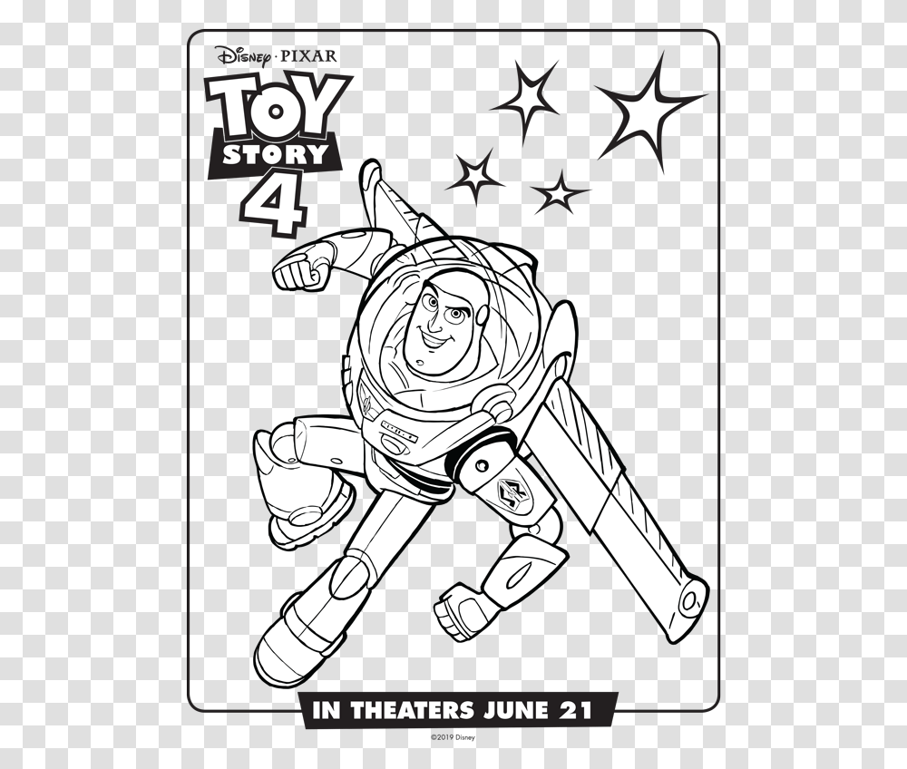 Buzz Lightyear Printable Toy Story 4 Coloring Pages, Person, Human, Poster, Advertisement Transparent Png