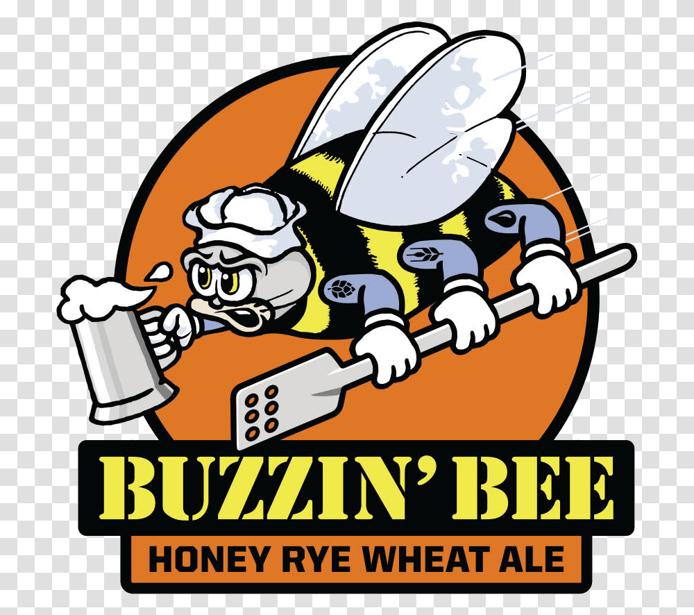Buzzin Bee Honey Rye Wheat Ale Finse, Meal, Food, Advertisement, Poster Transparent Png