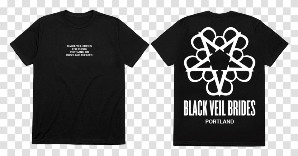 Bvb Tour Tee Black Veil Brides Logo, Apparel, T-Shirt Transparent Png