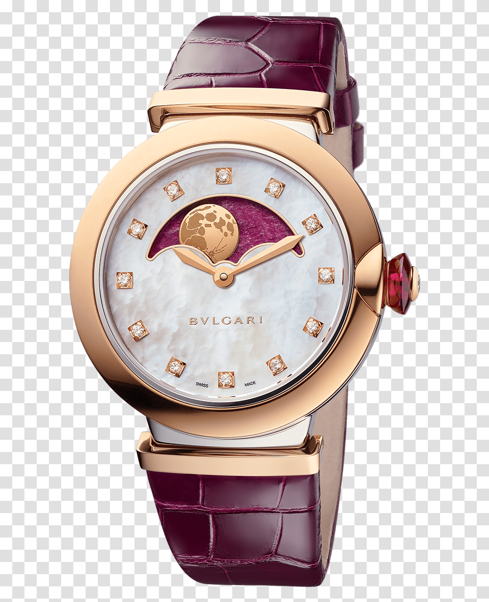 Bvlgari Moonphase Watch, Wristwatch, Helmet, Apparel Transparent Png