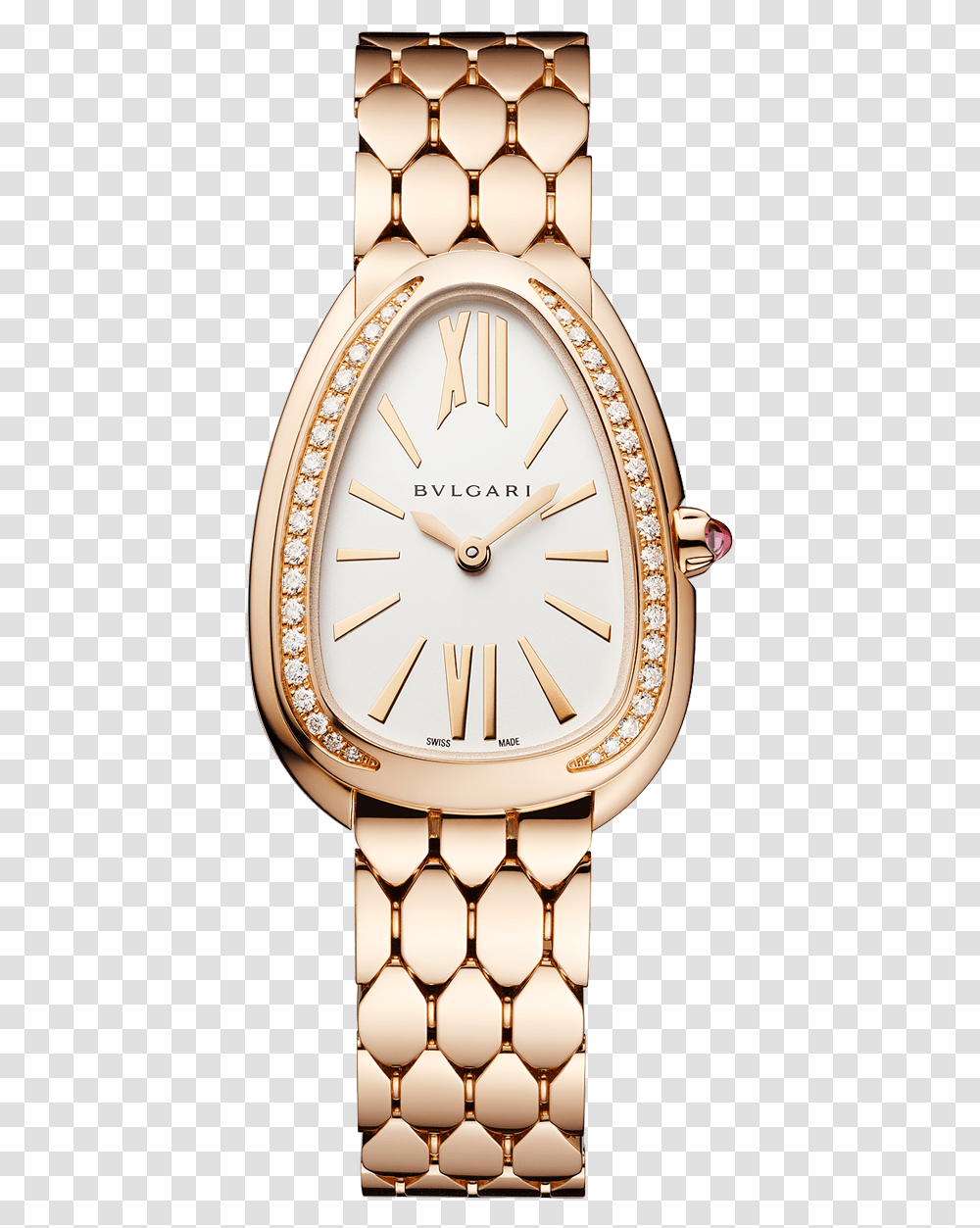 Bvlgari Serpenti Seduttori 18k Rose Gold Amp Diamonds Patek 7300 1200r, Wristwatch, Analog Clock, Clock Tower, Architecture Transparent Png