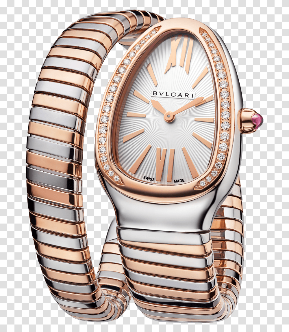 Bvlgari Serpenti Watch, Wristwatch, Analog Clock Transparent Png