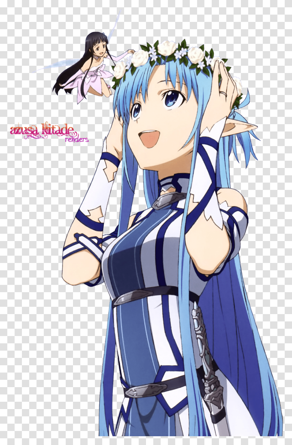 By Azu 559 A 1 Picture Studio Blue Hair Anime Characters, Manga, Comics, Book, Person Transparent Png