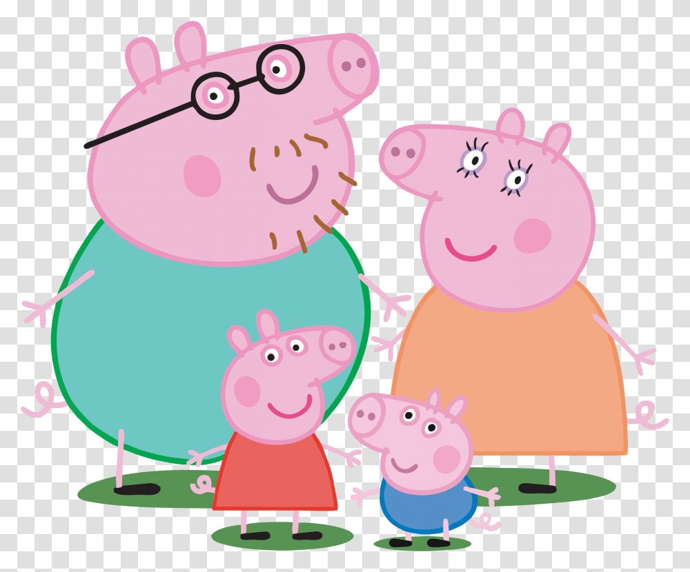 By Convitex Peppa Pig Family, Snout, Animal, Mammal, Piggy Bank Transparent Png