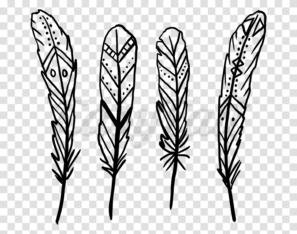 By Didi Fox Tattoo Feathers Easy, Plant, Vase, Jar, Pottery Transparent Png