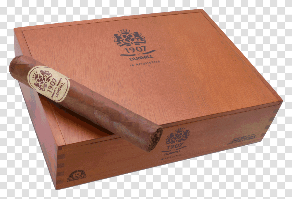 By Dunhill Closed Box With Cigar Download Dunhill 1907 Box Pressed Toro, Carton, Cardboard, Wood Transparent Png