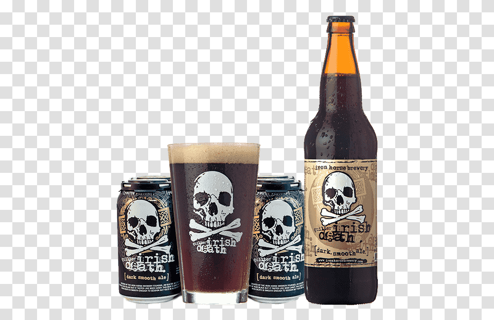 By Iron Horse Brewery Irish Death Beer, Alcohol, Beverage, Drink, Bottle Transparent Png
