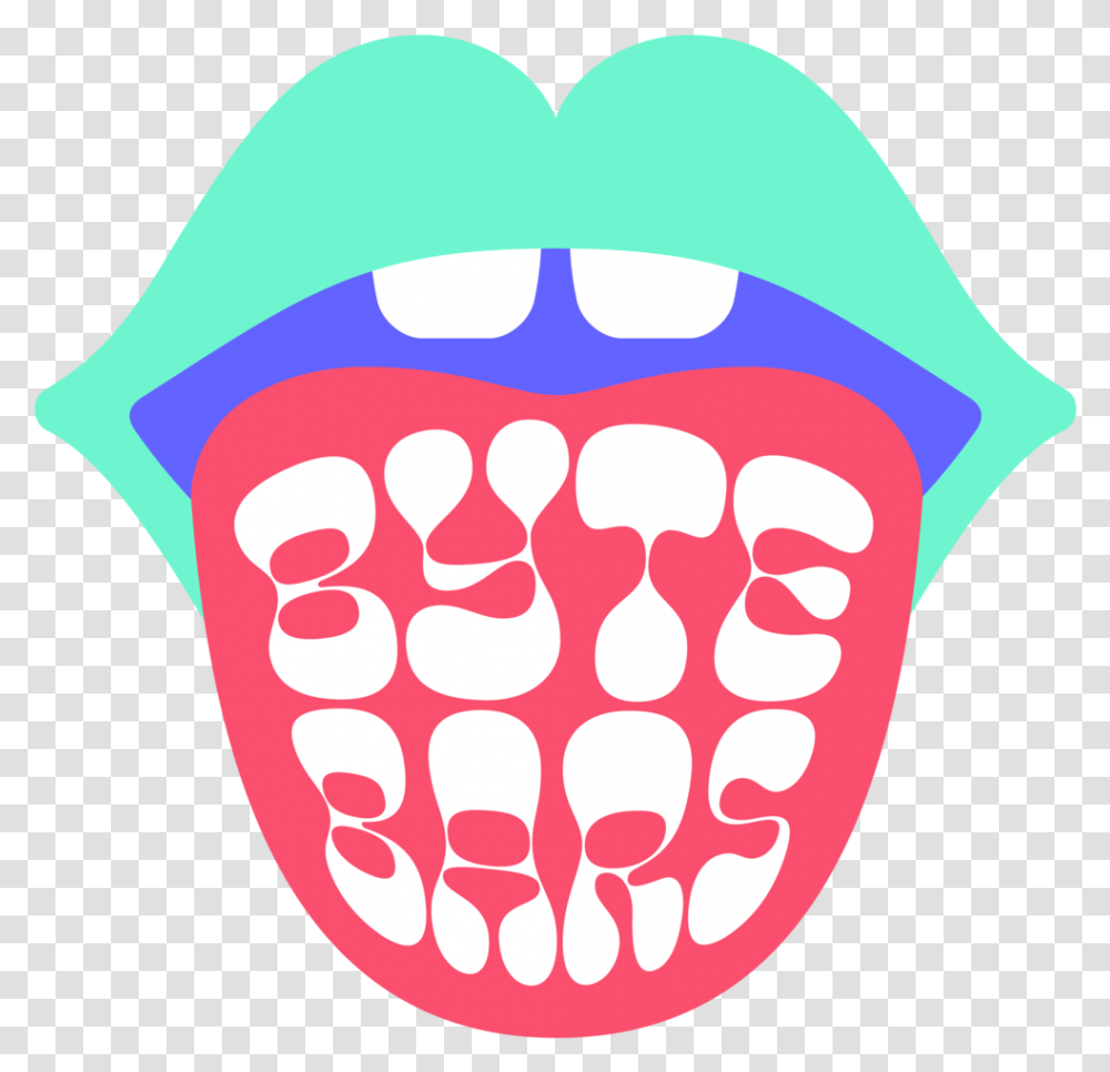 Byte Logo Tongue Seafoamlips Rgb Large, Teeth, Mouth, Jaw, Heart Transparent Png