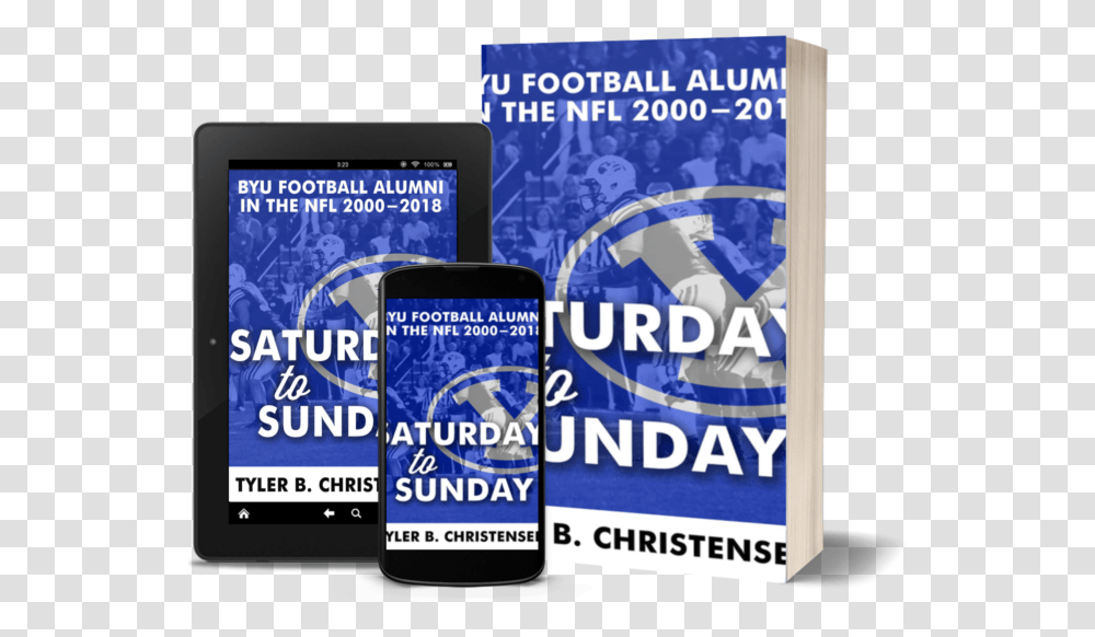 Byu Football Alumni In The Nfl Book Insider Mobile Phone, Text, Person, Credit Card, Electronics Transparent Png
