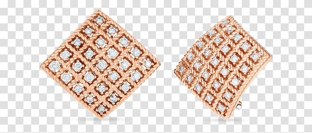 Byzantine Barocco 18k Rose Gold Square Diamond Earrings Earrings, Accessories, Accessory, Jewelry, Gemstone Transparent Png