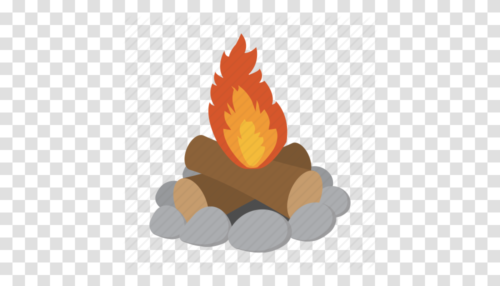 C Campfire Cartoon Fire Flame Heat Wood Icon, Kneeling, Animal, Sack, Bag Transparent Png