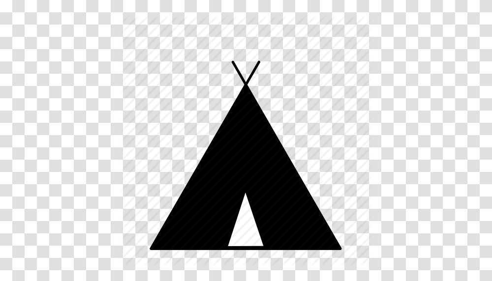 C Camping Campingicons Outdoors Teepee Tent Tepee Icon, Triangle Transparent Png
