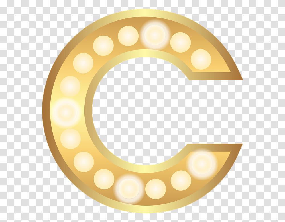 C Glamour Gold Free Image On Pixabay C Letter, Bread, Food, Text, Number Transparent Png