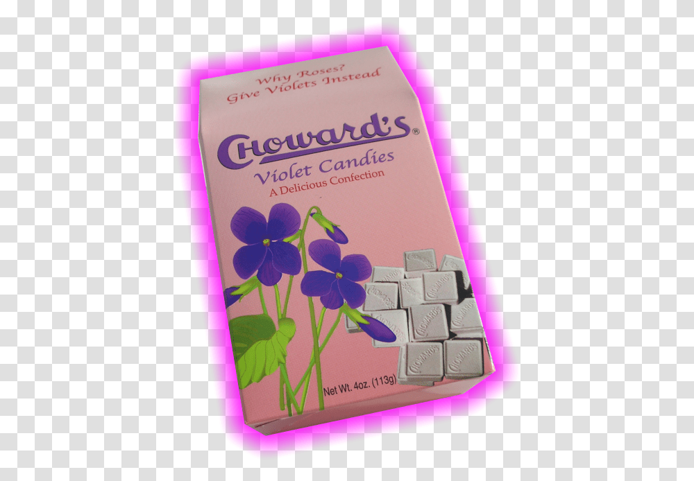 C Howard S Old Fashioned Violet Mints 4 Oz Chowards Violet, Book, Diary, Flower Transparent Png
