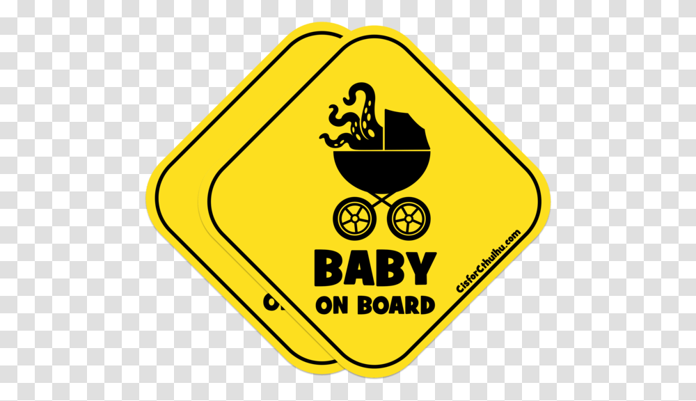 C Is For Cthulhu Baby On Board Stickers Cthulhu Baby On Board, Sign, Logo, Trademark Transparent Png