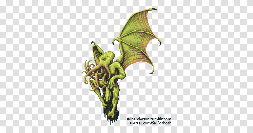 C Is For Cthulhu Hp Lovecraft Full Size Dragon, Statue, Sculpture, Art, Lizard Transparent Png