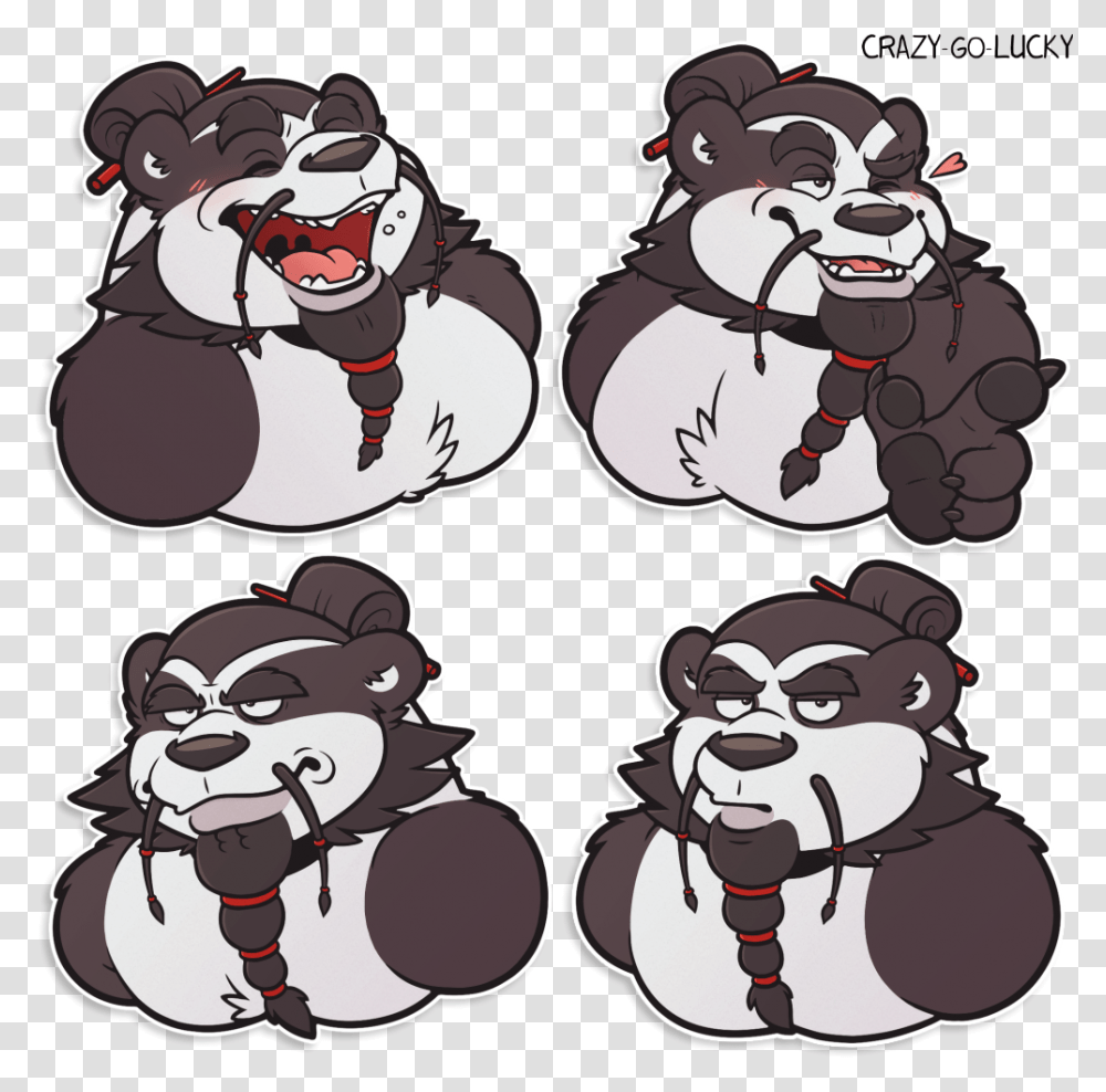 C Jiyao Panda X Telegram Panda Furry Stickers, Super Mario, Mammal, Animal, Wildlife Transparent Png