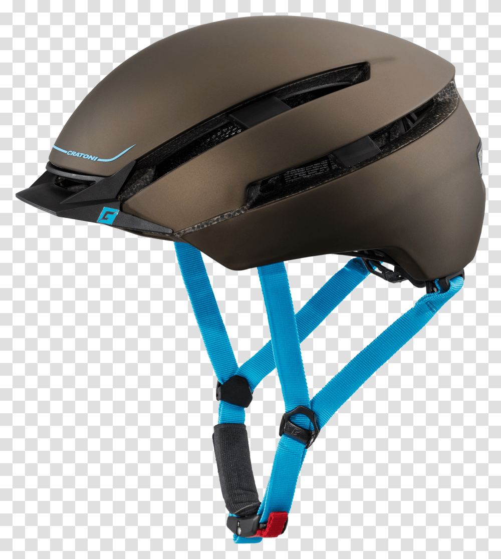C Loom Brown Blue Rubber Bicycle Helmet, Apparel, Crash Helmet, Hardhat Transparent Png