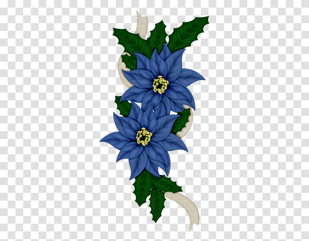 C Orig Kwiaty Blue And White Poinsettia Flowers, Plant, Floral Design Transparent Png