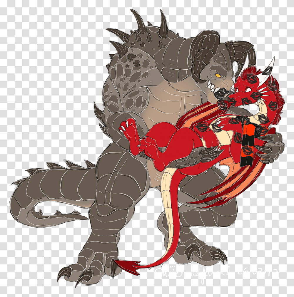 C Thorn And The Deathclaw Deathclaw Furry, Poster, Advertisement, Collage, Animal Transparent Png
