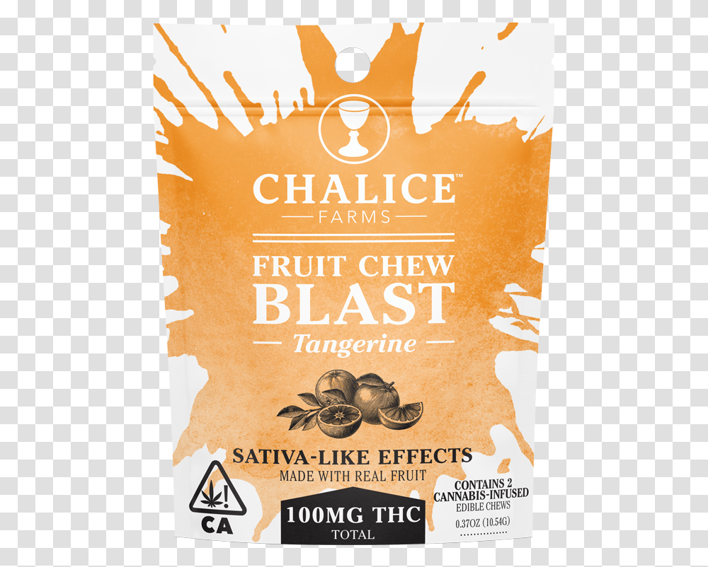 Ca Chalice Fruitchew 100mg Tangerine Mock Golden Fruit Chew Blast, Advertisement, Poster, Flyer, Paper Transparent Png