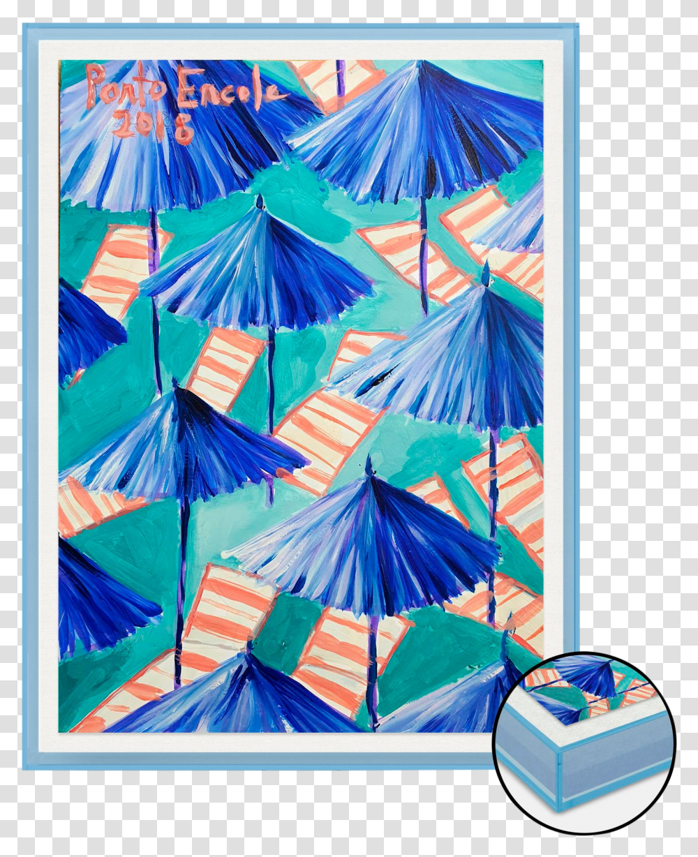 Cabana 9 By Lulu Dk In Light Blue Acrylic Shadowbox Xs Art Print Horizontal Transparent Png