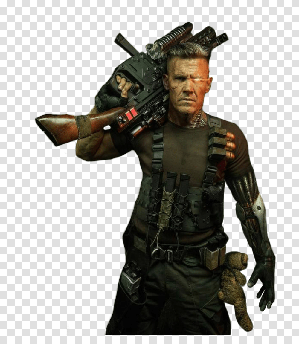 Cable Deadpool 2 Full Body, Person, Human, Gun, Weapon Transparent Png