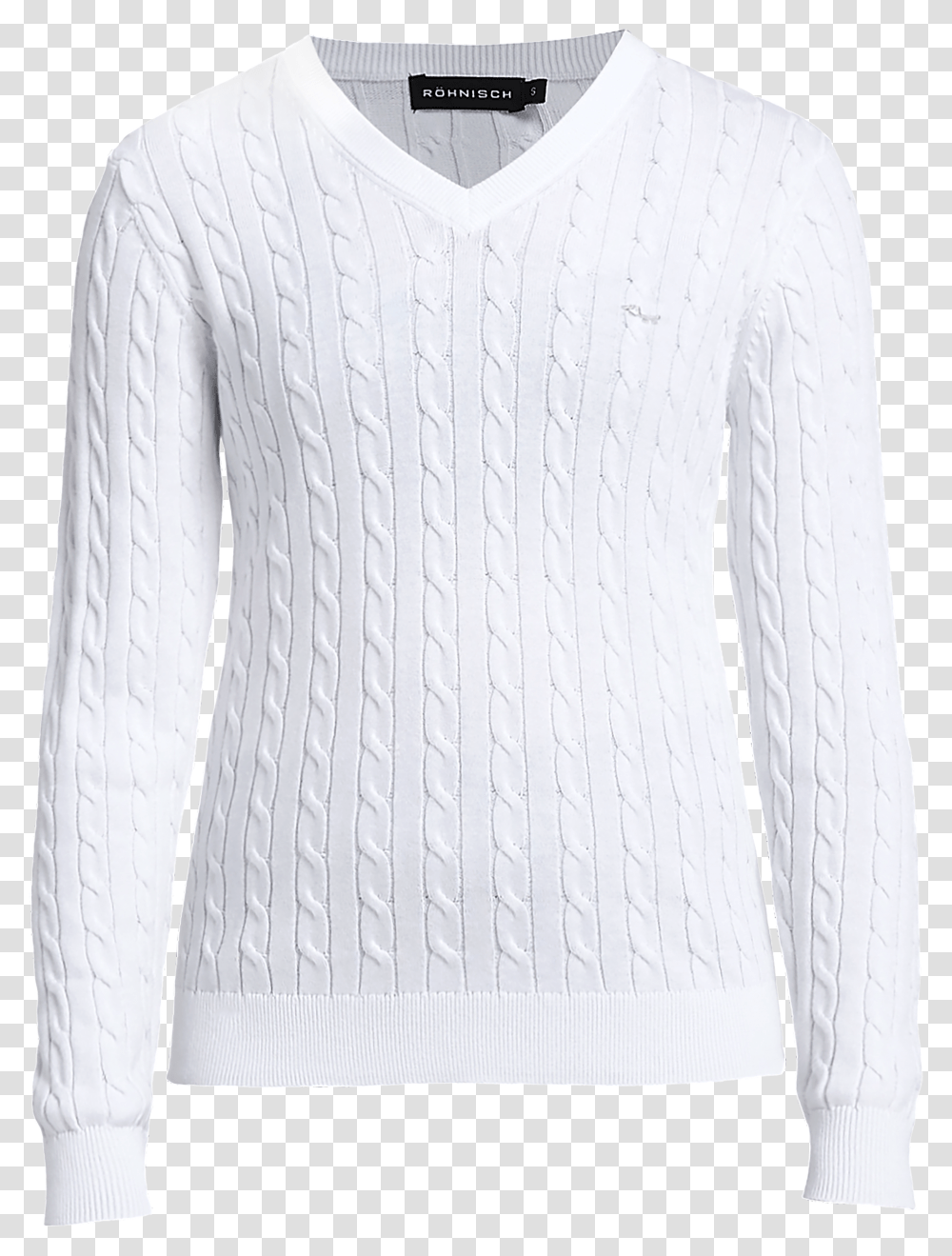 Cable Pullover White Sweater Transparent Png