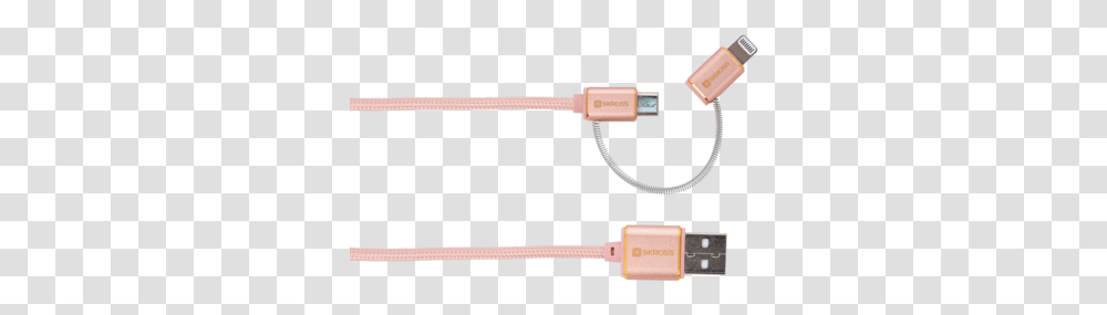 Cable - Rose Gold Skross Usb Cable, Adapter Transparent Png