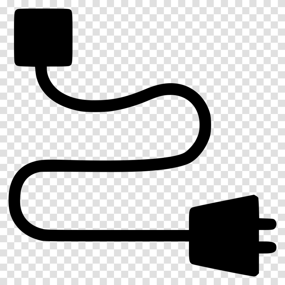 Cable Vector Svg Power Cable Icon, Adapter, Plug, Silhouette Transparent Png