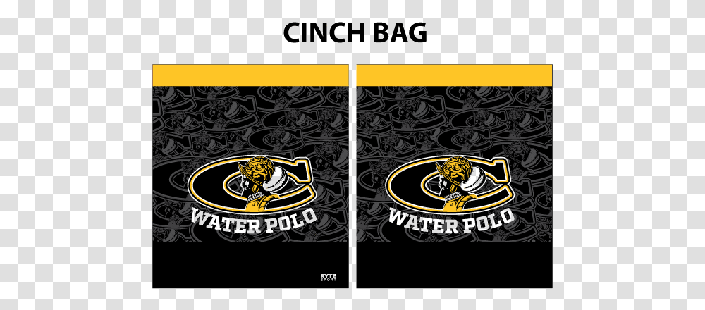 Cabrillo High School Water Polo Custom Cinch Bag Graphic Design, Label, Logo Transparent Png