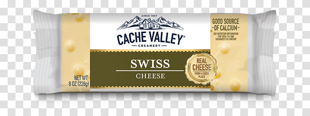 Cache Valley Swiss Cheese 8 Oz, Label, Plant, Food Transparent Png