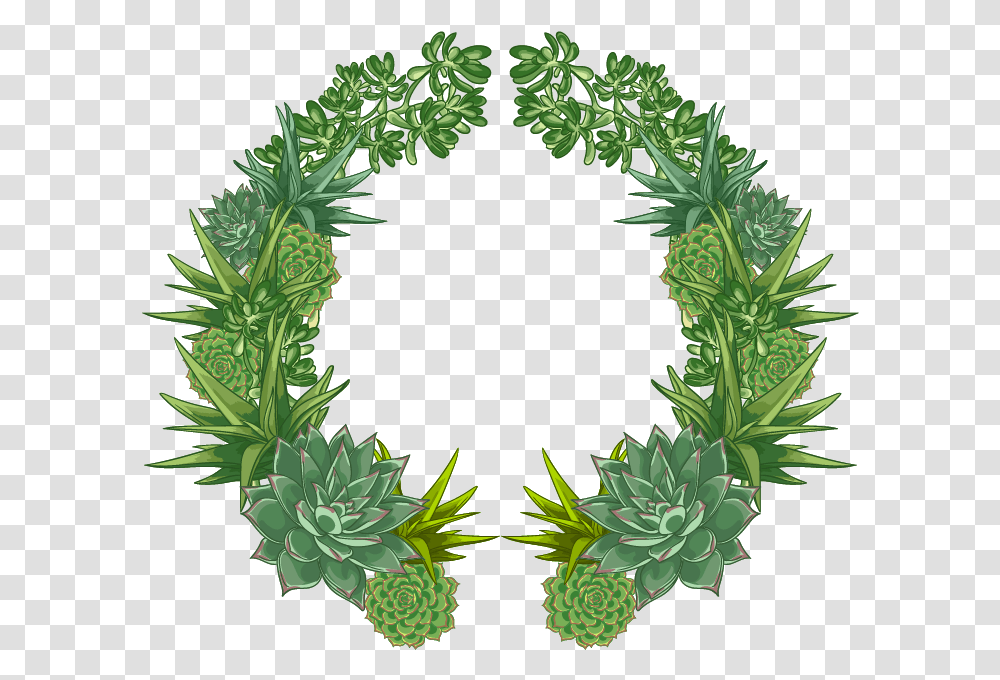 Cactaceae Flower Watercolor Painting Green Wreath Wreath, Plant, Potted Plant, Vase, Jar Transparent Png