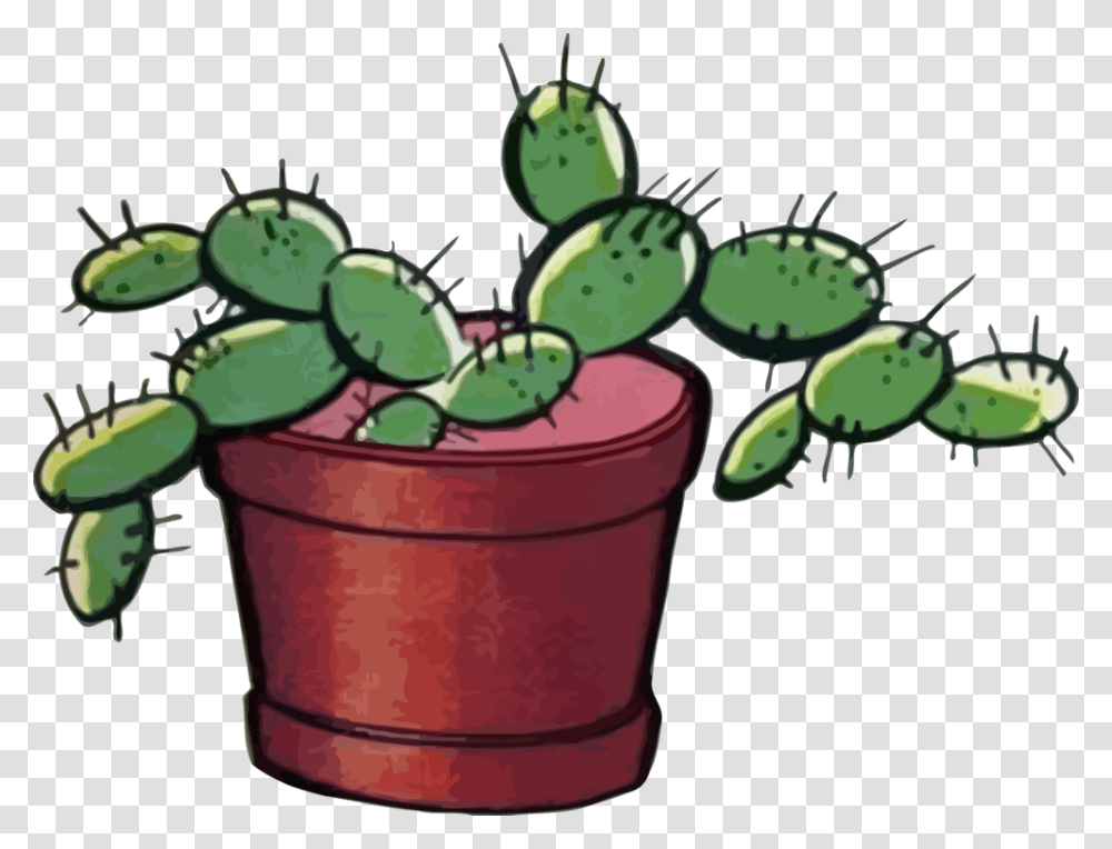 Cactus Barbary Fig Thorns Spines And Prickles Computer Icons, Plant, Pot Transparent Png
