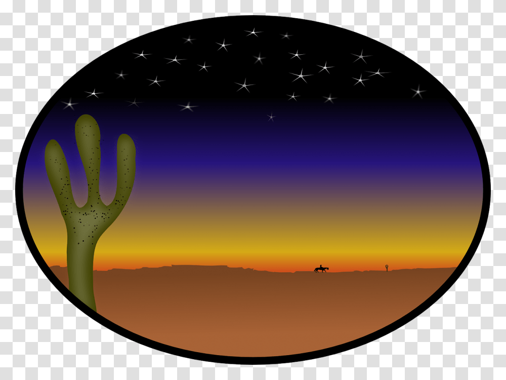 Cactus Country Cowboy Desert Stars Sunset Country Western Music, Nature, Outdoors, Sky, Astronomy Transparent Png