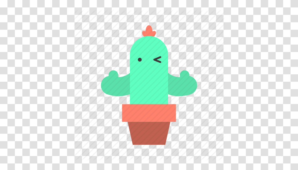 Cactus Cute Emoji Plant Pot Icon, Toy, Label, Light Transparent Png