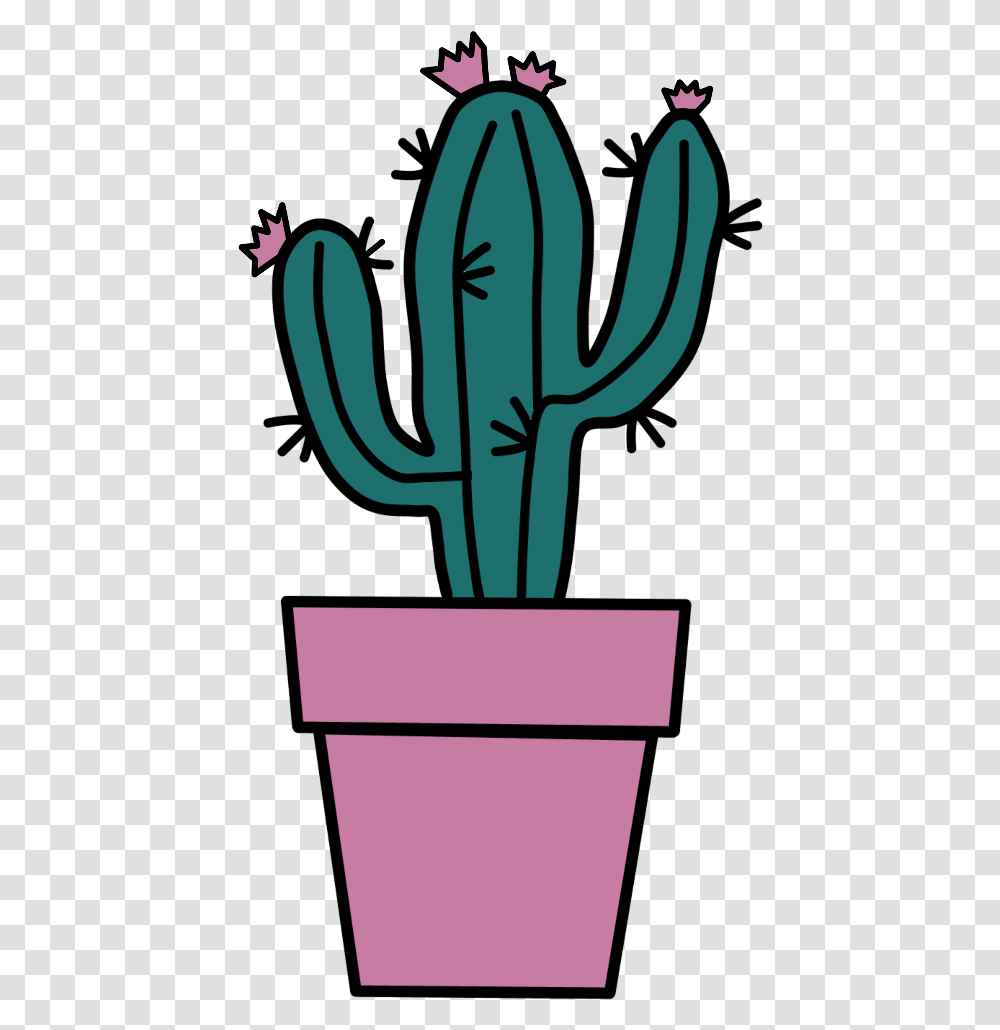 Cactus Draw Cute Pink Green Freetoedit Ftestickers Draw A Cactus Cute Transparent Png