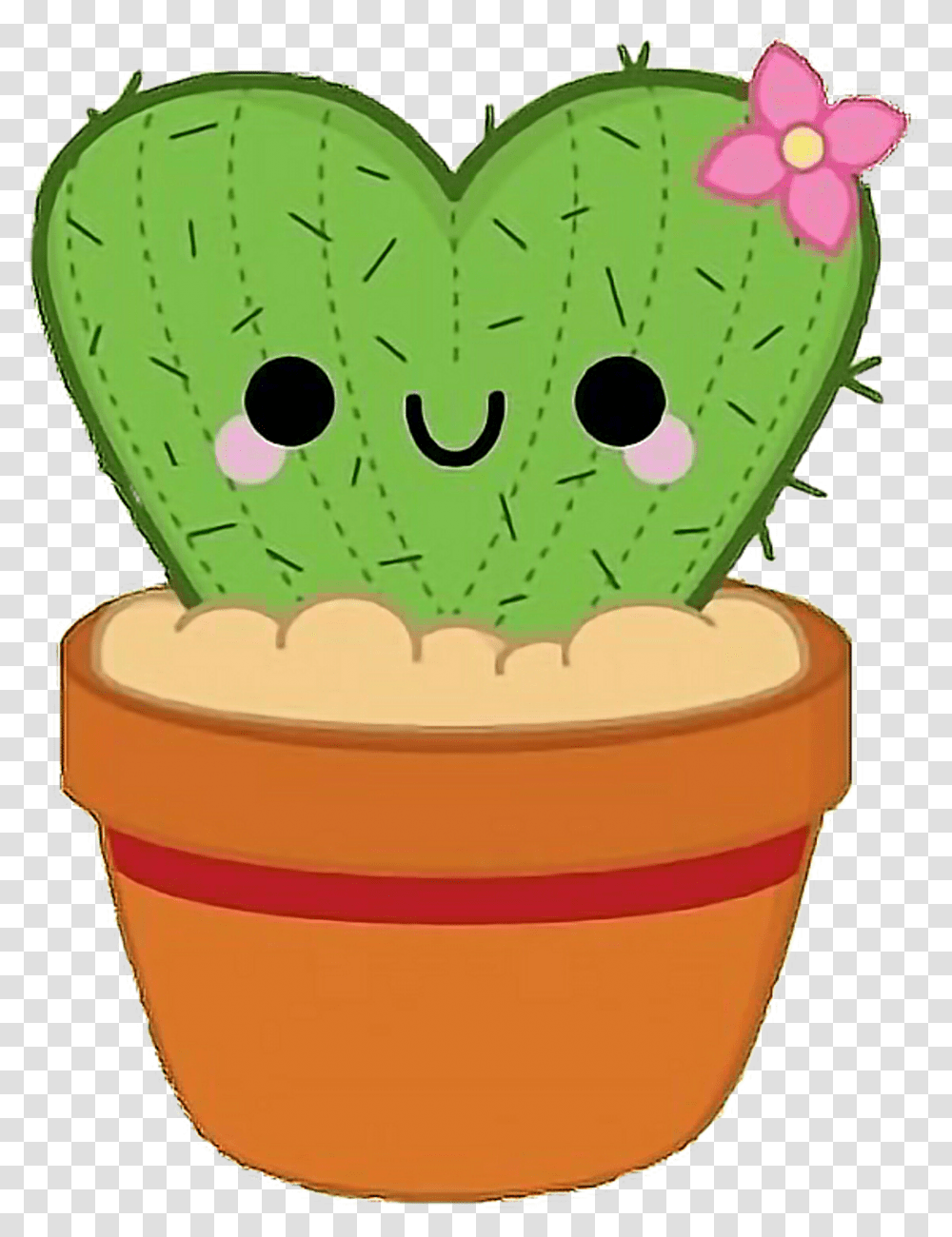 Cactus Flower Plant Kawaii Cute Tumblr Freetoedit Cute Cactus Clipart, Birthday Cake, Food, Sport, Sports Transparent Png