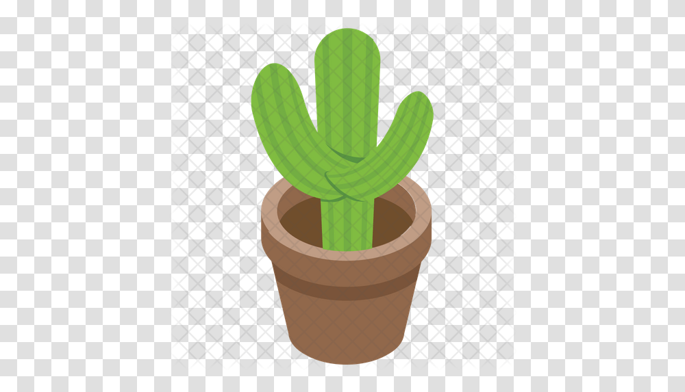 Cactus Icon Of Isometric Style Cactus In A Pot, Plant, Toy Transparent Png