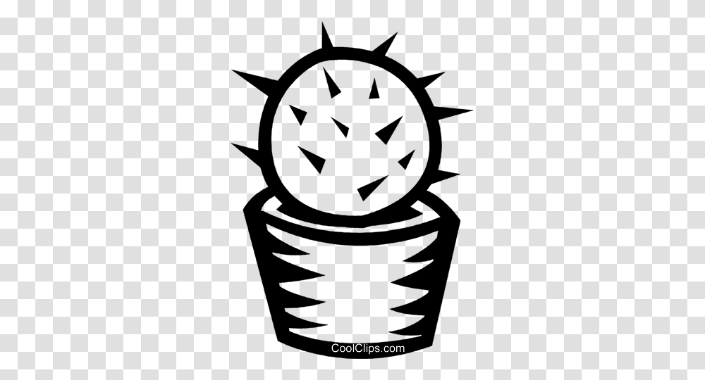 Cactus Royalty Free Vector Clip Art Illustration, Recycling Symbol, Star Symbol, Emblem Transparent Png