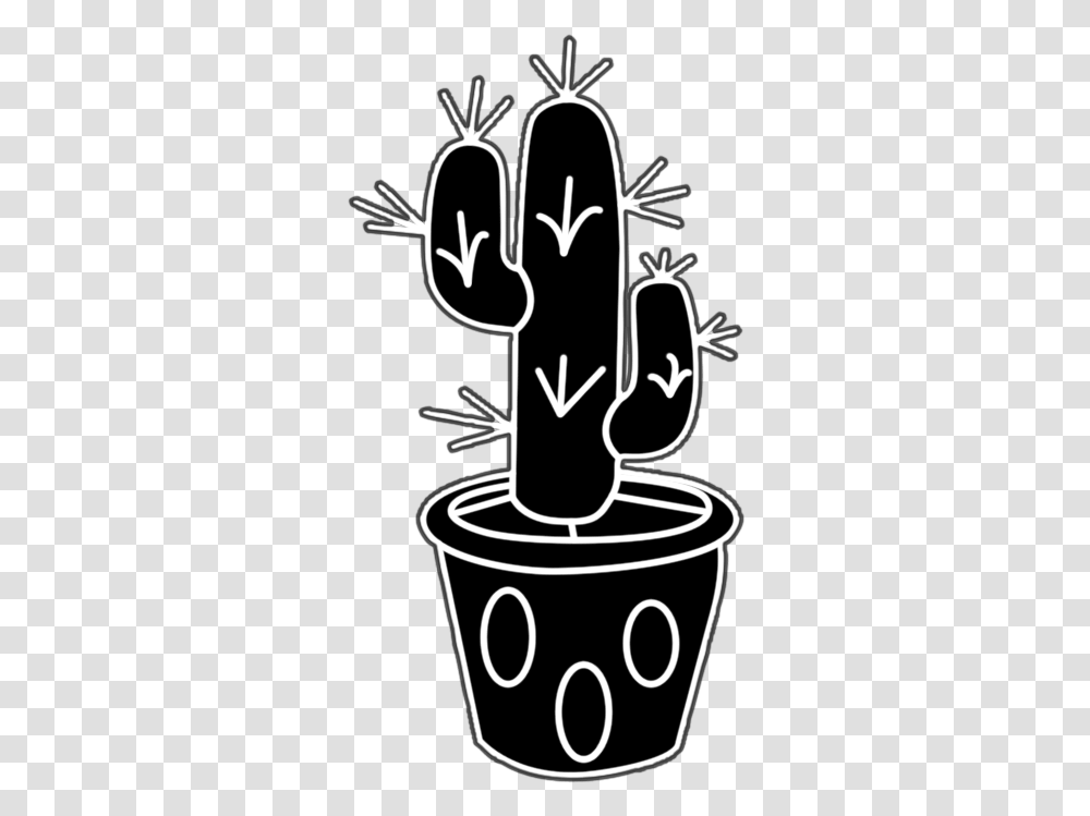 Cactus Silhouette Prickly Pear, Stencil, Alphabet, Label Transparent Png