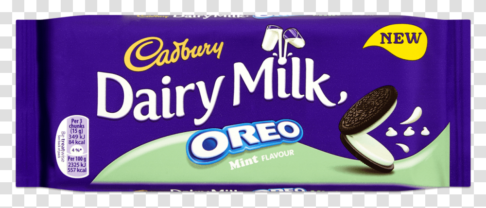 Cadbury Dairy Milk Oreo Mint Oreo, Transportation, Vehicle, Food, Sweets Transparent Png