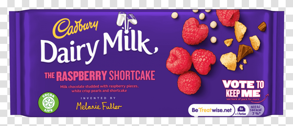 Cadbury Dairy Milk The Raspberry Shortcake 110g Frutti Di Bosco, Fruit, Plant, Food Transparent Png