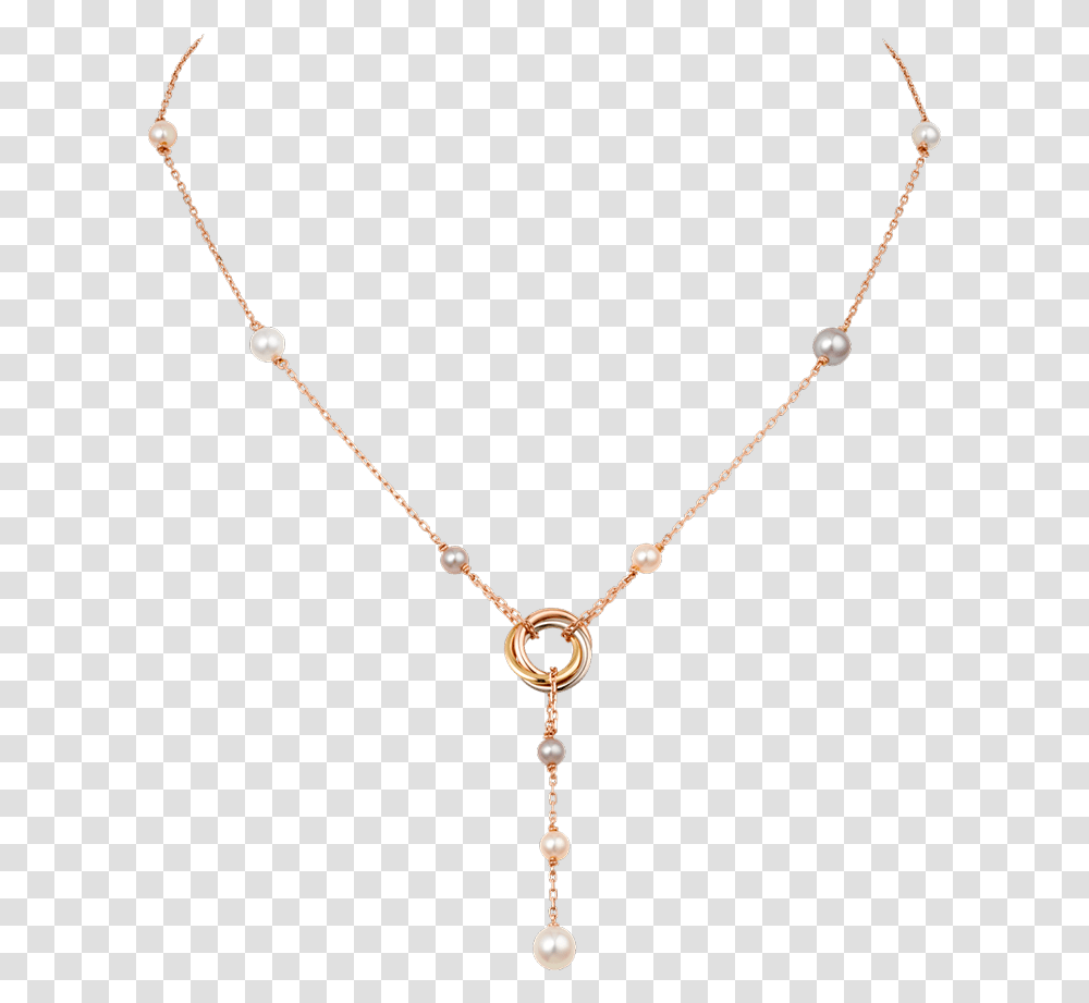Cadenas De Oro Trinity Pearl Necklace Cartier, Jewelry, Accessories, Accessory, Diamond Transparent Png