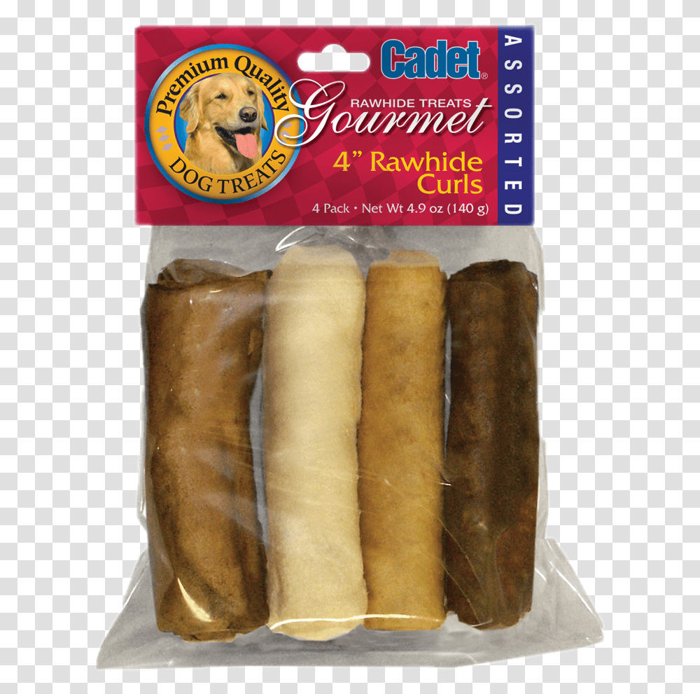 Cadet Pet Cadet Premium Rawhide Curls Assorted Flavors Egg Roll, Bread, Food, Hot Dog, Canine Transparent Png