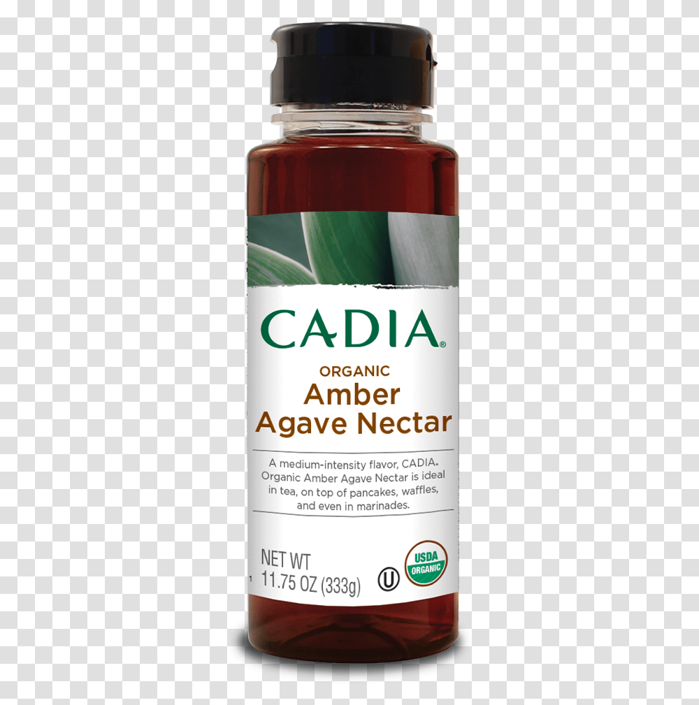Cadia Organic Agave Amber Nectar, Plant, Beer, Beverage, Bottle Transparent Png